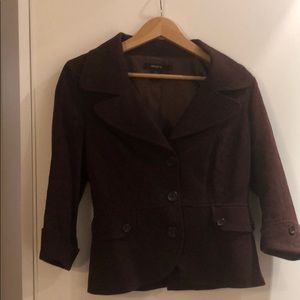 SALE Arden B elegant rich brown peplum blazer
